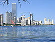 Blick vom Wasser auf Miami