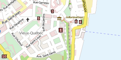 Stadtplan Château Frontenac Quebec