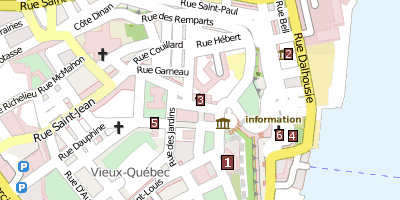 Stadtplan Notre-Dame de Québec